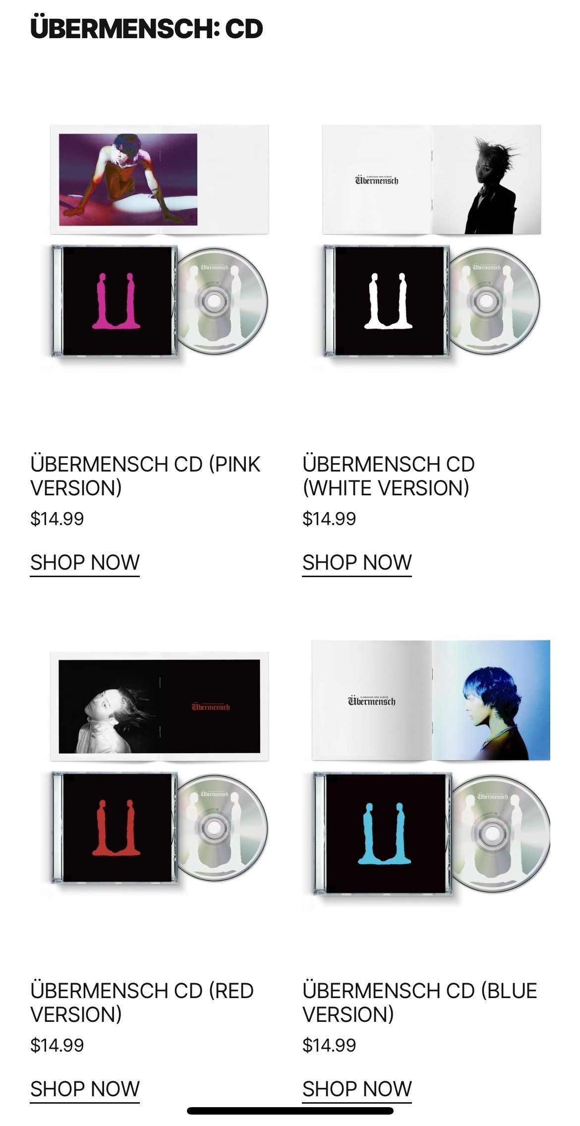 BIGBANG]G-Dragonアルバム形態まとめ[ÜBERMENSCH]｜zarry