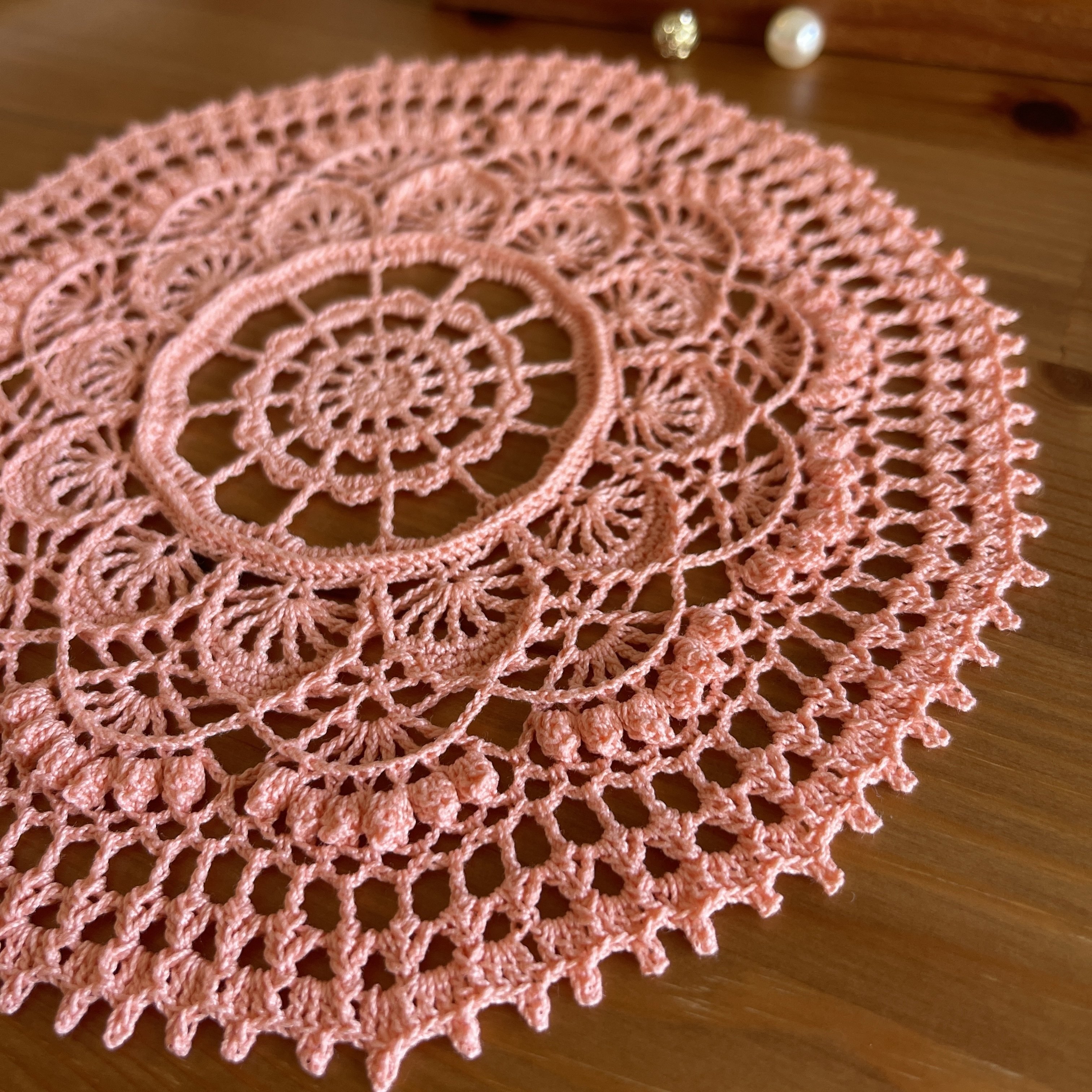 まあるいレース編みドイリー#52 編み図のご紹介｜Rieko / Riekoの