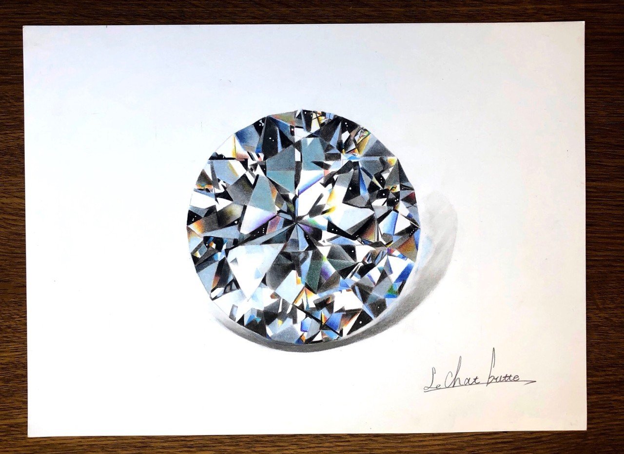 色鉛筆でダイヤモンド描きました。｜安部祐一朗 Yuichiro Abe