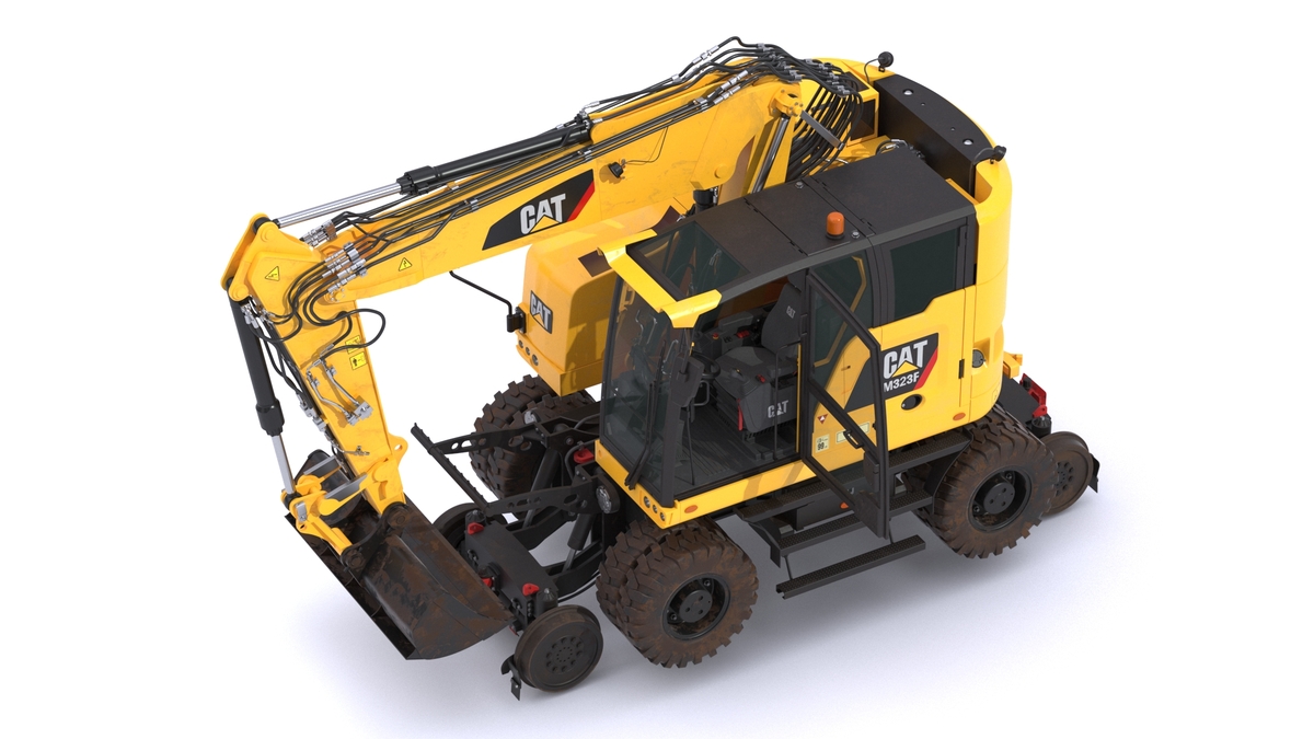 CAT Caterpillar M323F Railroad Wheeled Excavator - Superhive