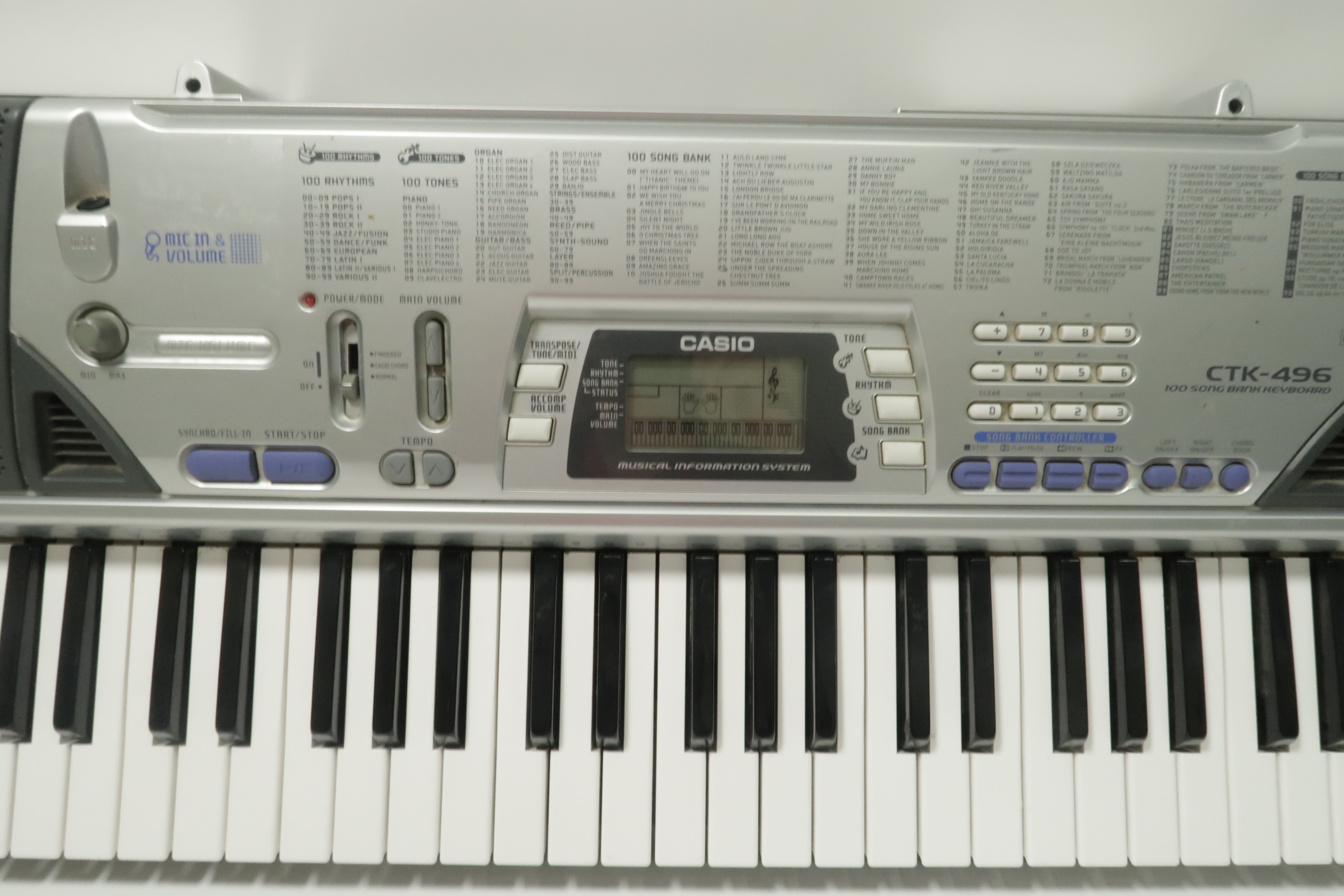 Casio CTK-496 Electronic Keyboard (Local Pickup Only)