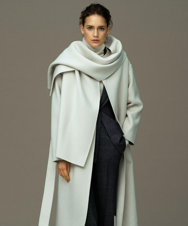 ESTNATION(エストネーション)の「ストール付きダブルフェイスロング