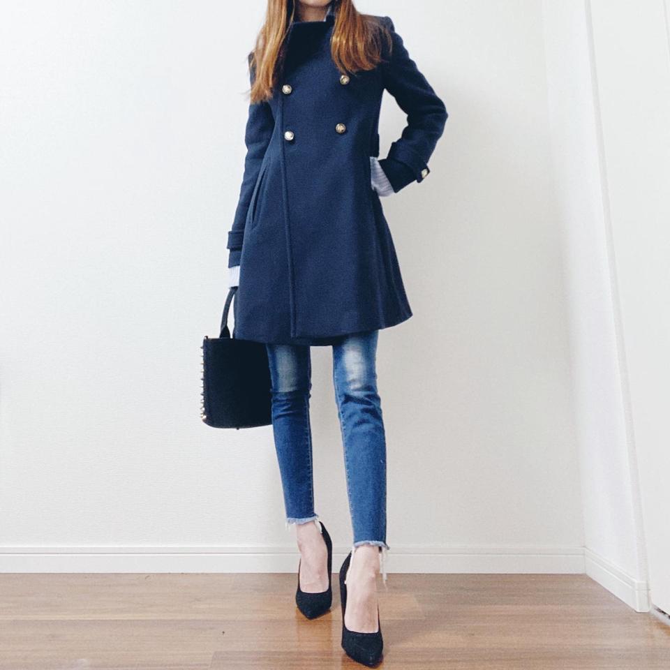 rinrin___3 / ZARA(ザラ)の「ウール混紡ダブルブレスト仕様コート」を