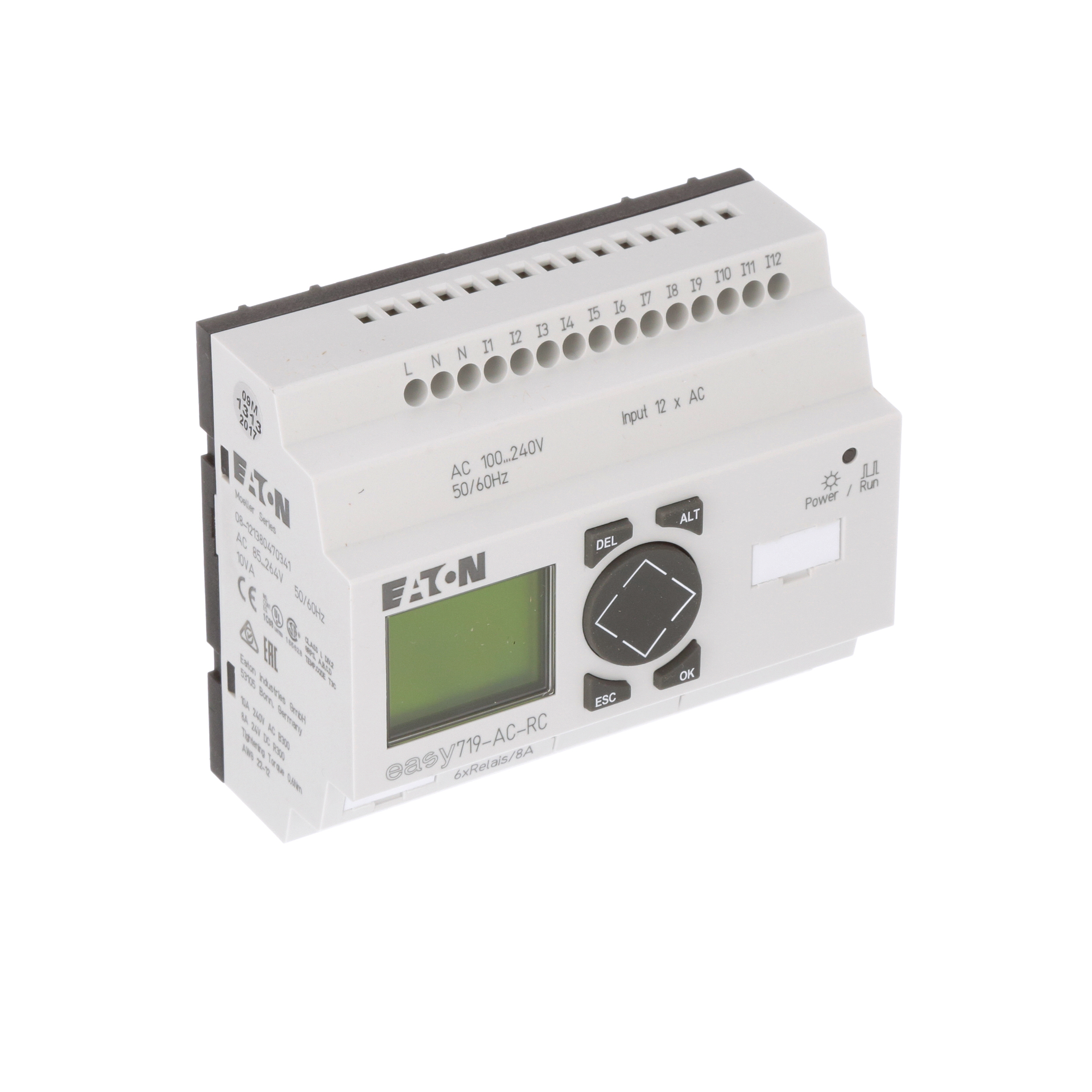 Eaton - Cutler Hammer EASY719-AC-RC Smart Relay, EZ-700, 18 I/O-12