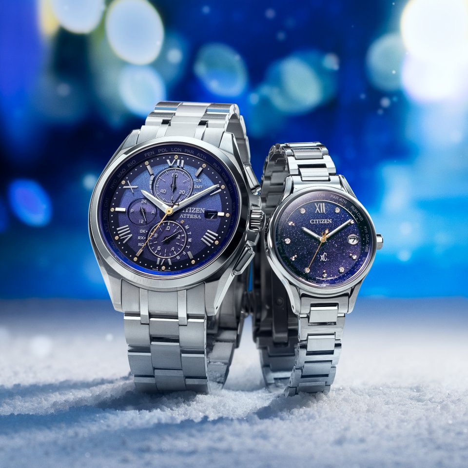 シチズン3ブランドから 光発電エコ・ドライブ電波時計の限定ペア