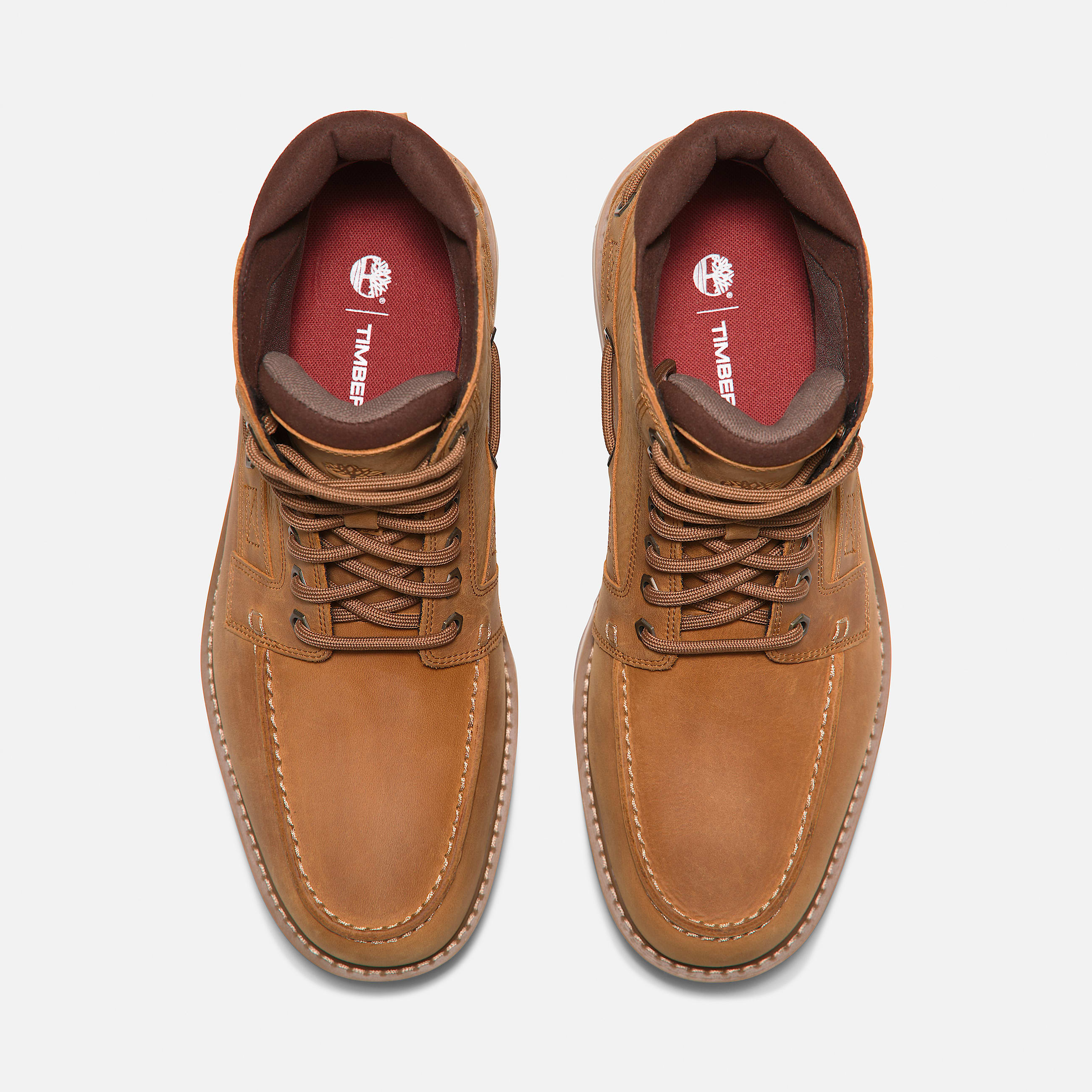 Men's Britton Road 7-Eye Moc Toe Boots - Wheat Full-Grain