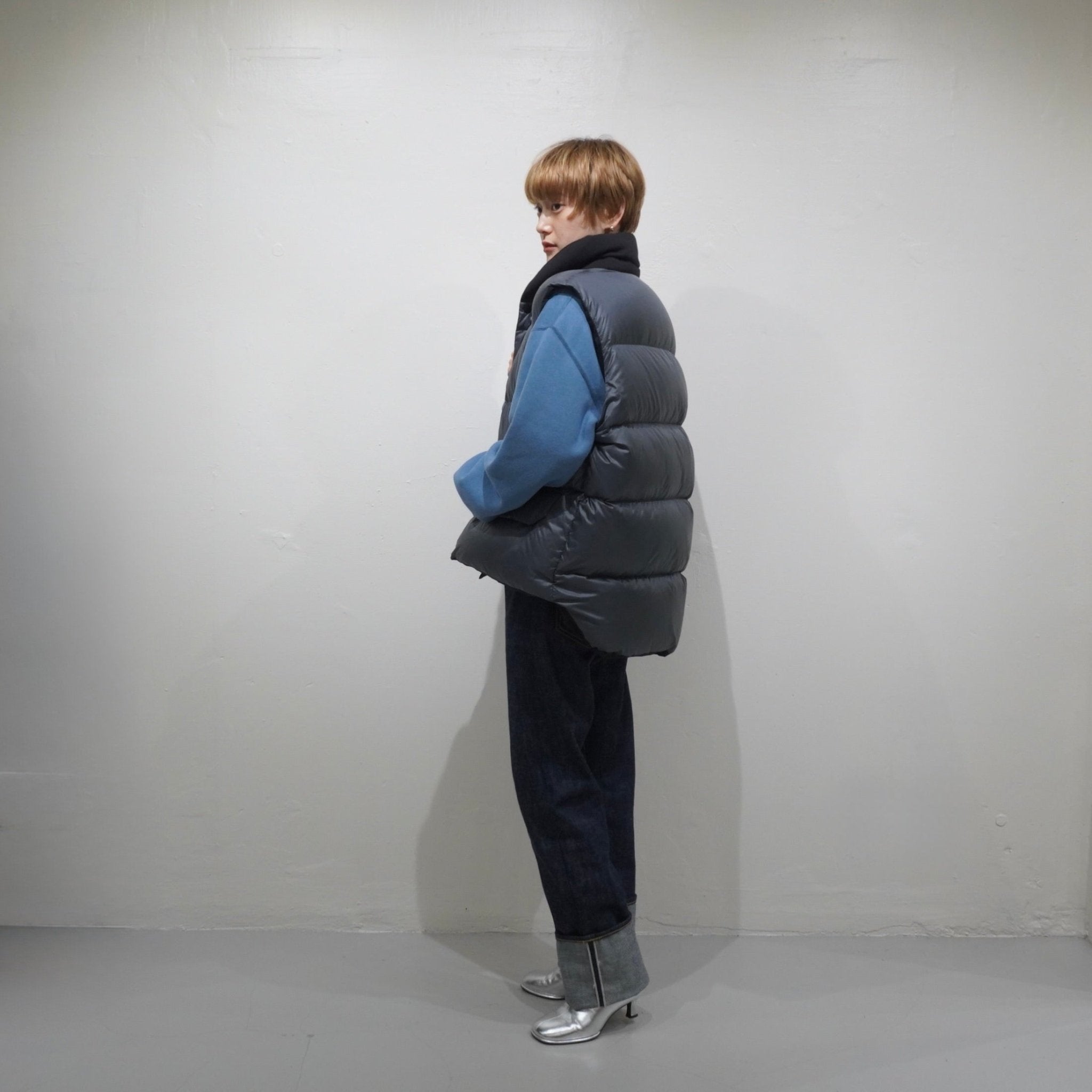 SCYE] Nylon Stretch Reversible Down Vest サイ リバーシブル ダウン