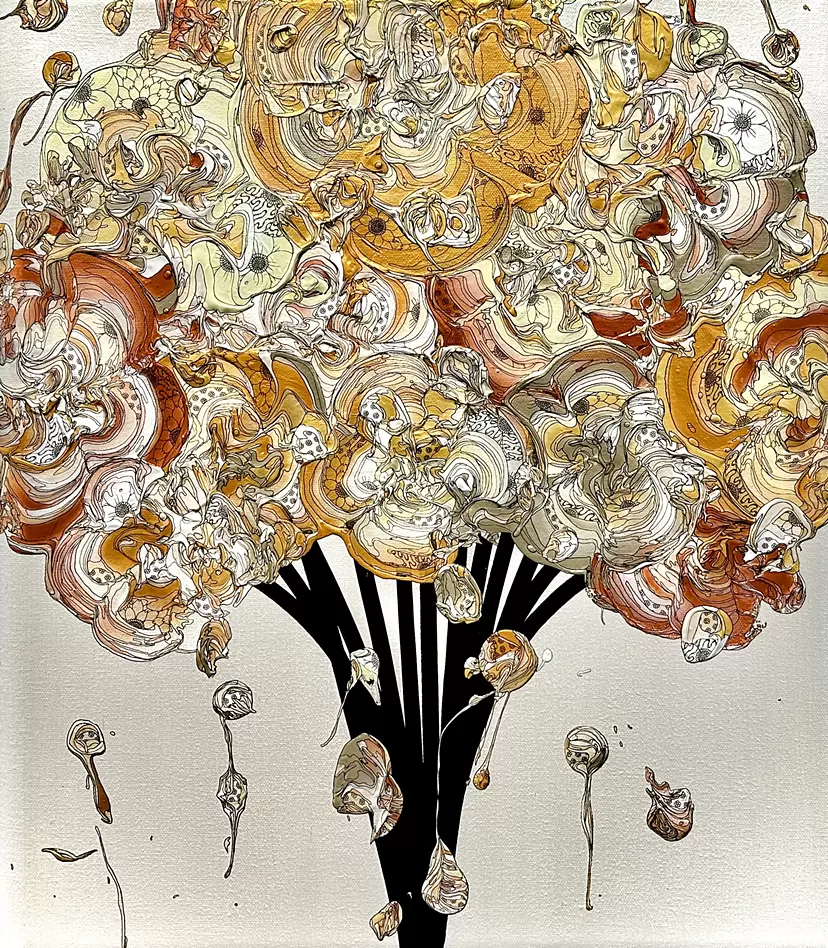 Abstract Bouquet 240515 (Silver x Copper) by 奥田雄太 | 現代アート