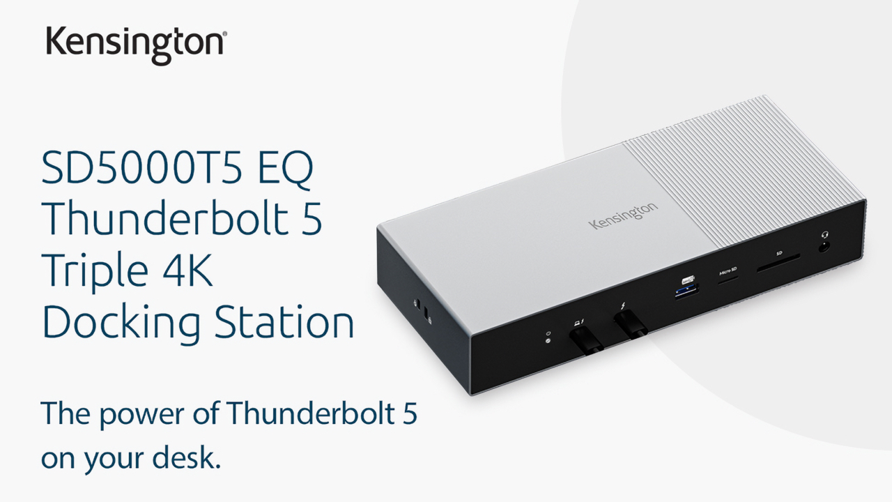 KensingtonのThunderbolt 5ドッキングステーション「SD5000T5