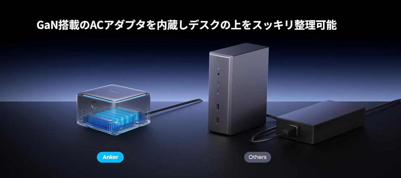 Anker Japan、Thunderbolt 5やUSB-A、2.5GbE、HDMIなど合計14ポートを