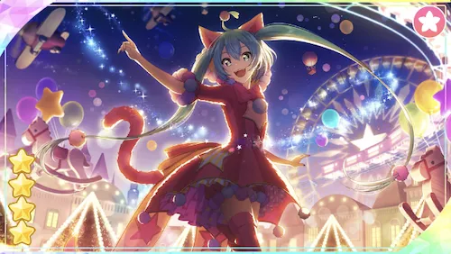 プロセカ】[キラキラ笑顔の魔法]初音ミクのカードイラストと衣装