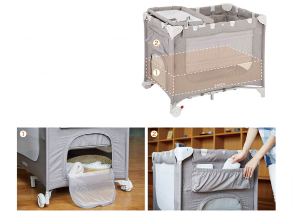 KATOJI(カトージ) | ポータブルベビーベッド おむつ替えテーブル付