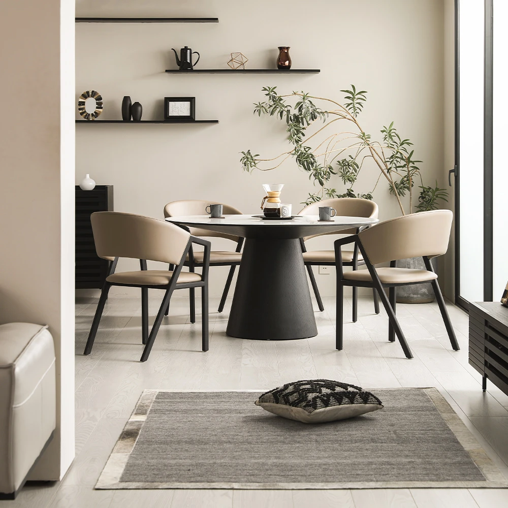 ACTUS LUNA グレージュ円形三脚テーブル ACTUS LUNA グレージュ円形