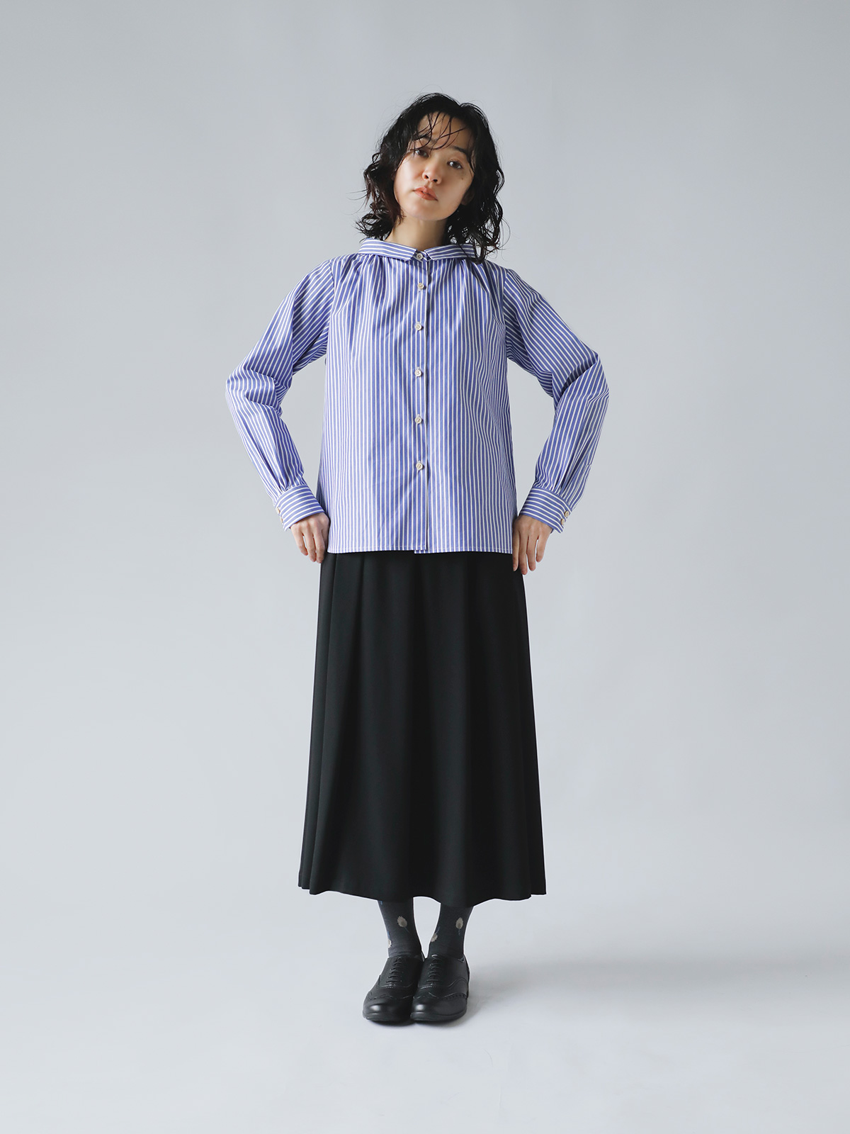 atelier naruse アトリエナルセ コットン スタンド オフ カラー