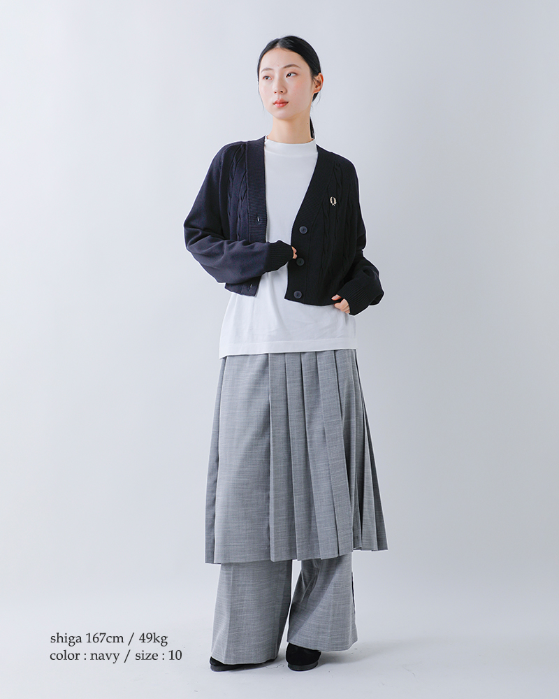 40%OFF】FRED PERRY フレッド ペリー ケーブル ニット カーディガン