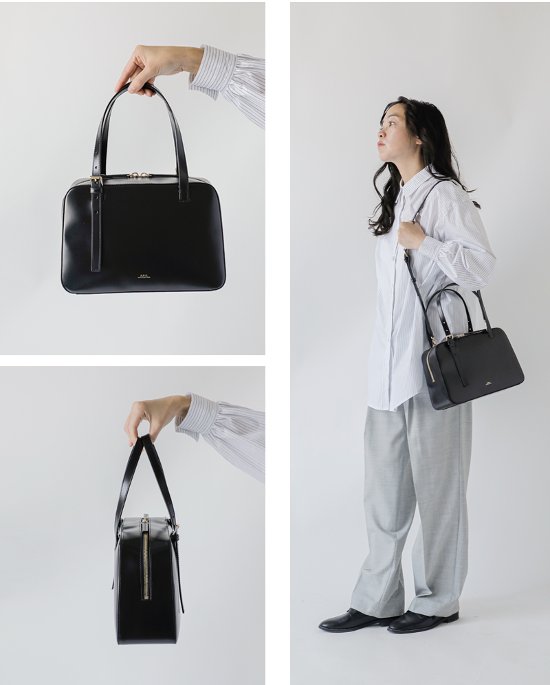 A.P.C. アー ペー セー レザー ボックス ショルダーバッグ “SAC