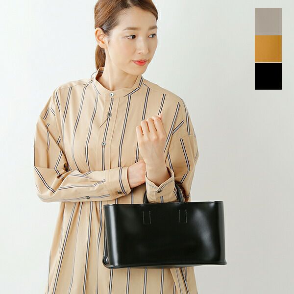 PIENI(ピエニ)PVC×ピッグレザーワイドトートバッグ“Kaari series