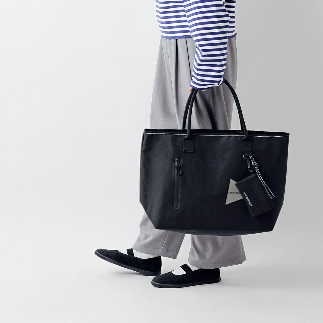 and wander アンドワンダー 防水 トートバッグ “PE/CO tote bag” 574