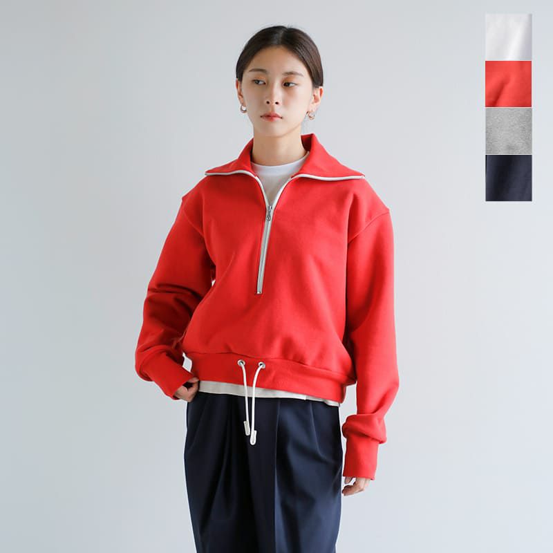 20%OFF】JUN MIKAMI ジュンミカミ コットン ハーフジップ スウェット