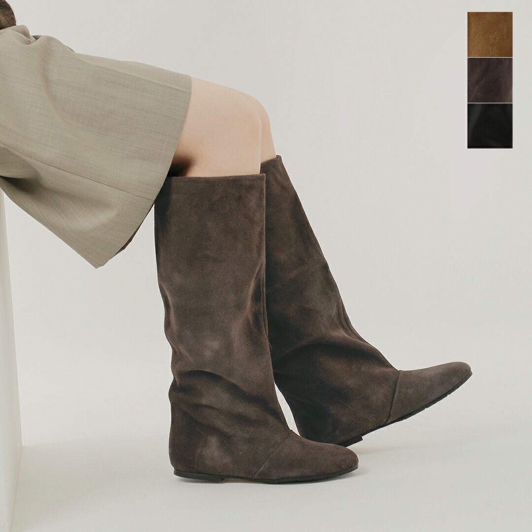 60%OFF】FABIO RUSCONI ファビオルスコーニ レザー ロング ブーツ 3208