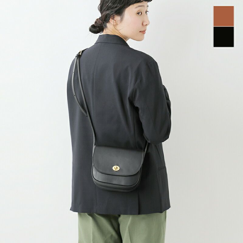 Mimi ミミ グレイン ベジタブル タンニンレザー ショルダーバッグ