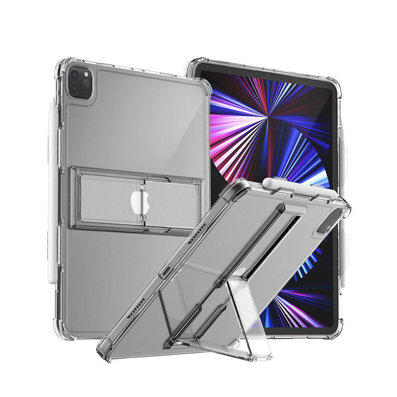 ペンホルダー付きスタンドケース FLEXIELD クリア【iPad Pro 12.9 (第5