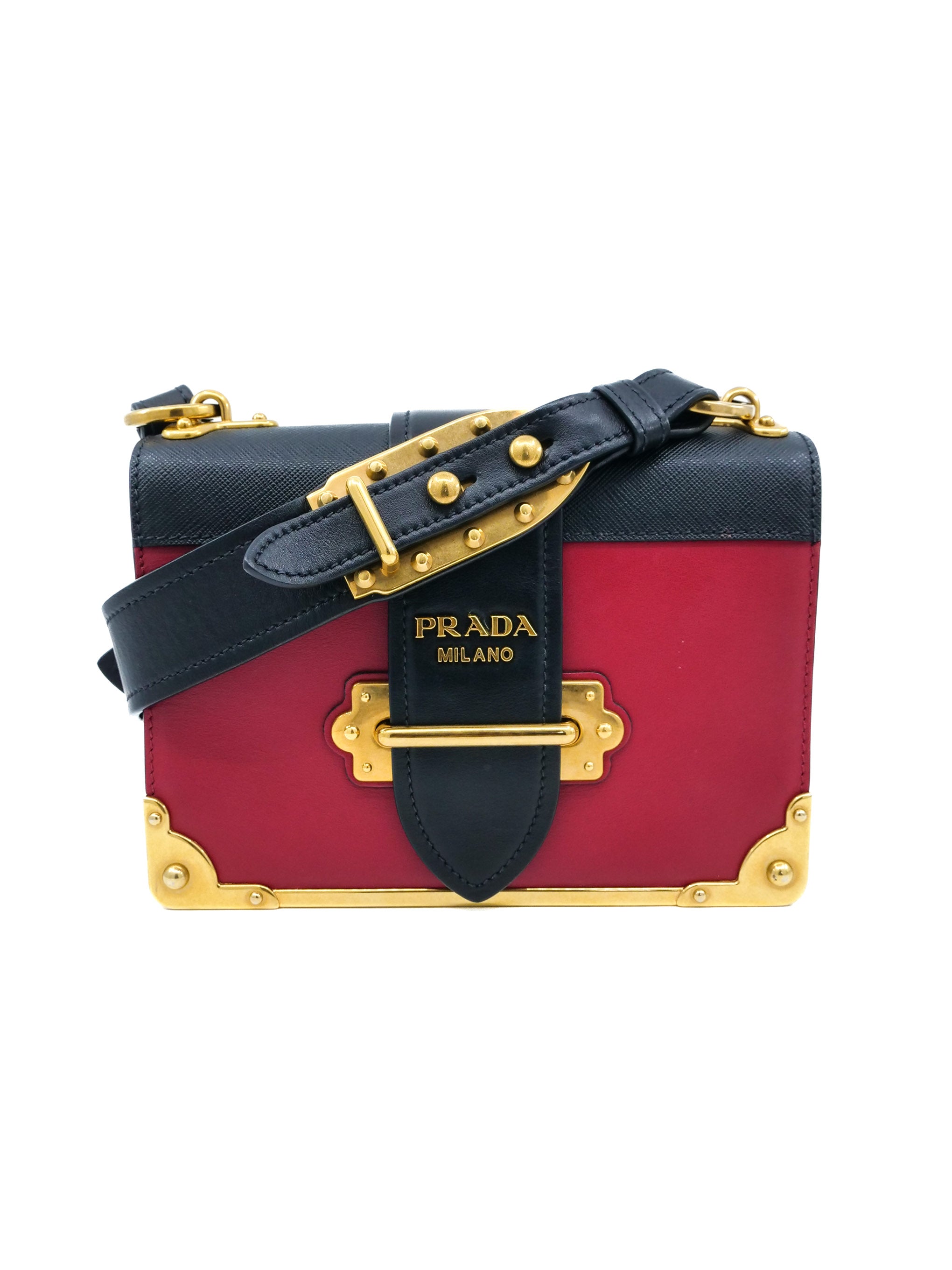 Prada Red Calfskin City Cahier Bag