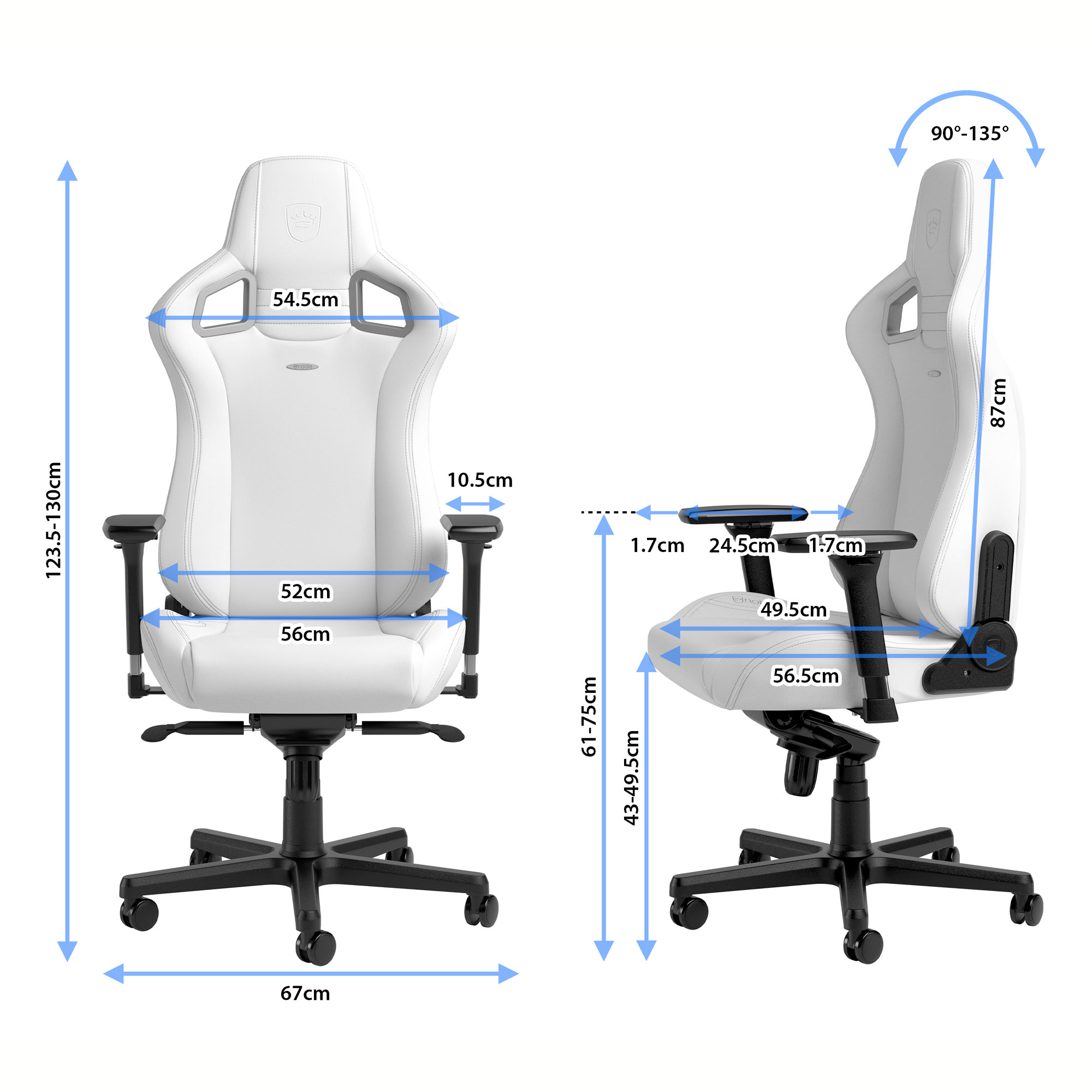 noblechairs EPIC - WHITE EDITION - ゲーミングチェア - 株式会社