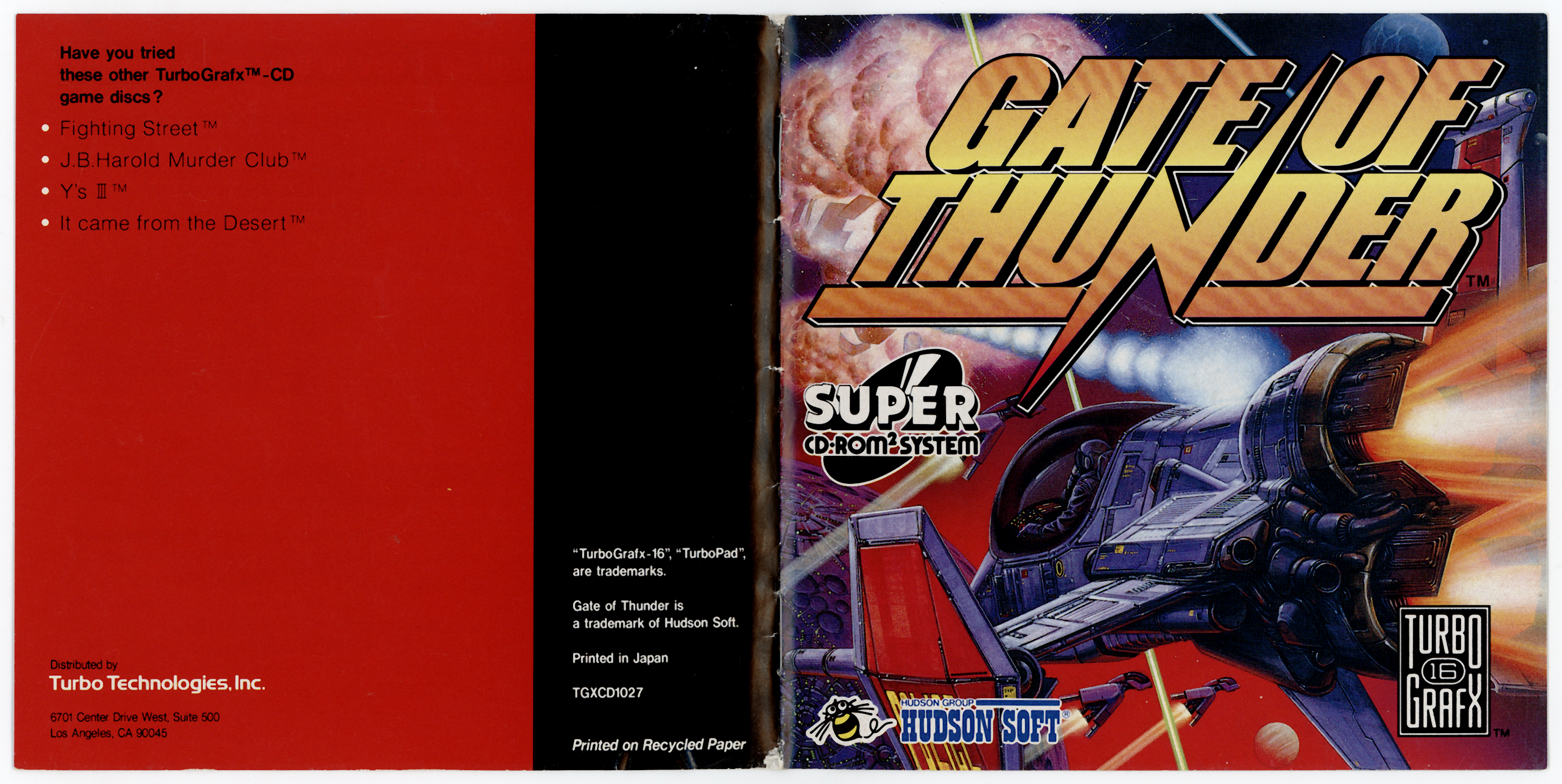 Gate of Thunder - Manual (USA) TGXCD1027-2 800dpi 48bit : Free