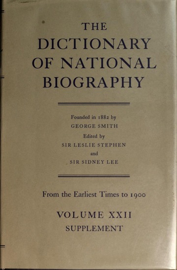 Dictionary of national biography; : Oxford University Press : Free