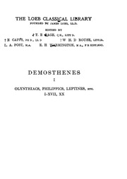 The Loeb Classical Library Demosthenes Vol I Olynthi : W Hd Rouse