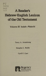 A reader's Hebrew-English lexicon of the Old Testament : Armstrong