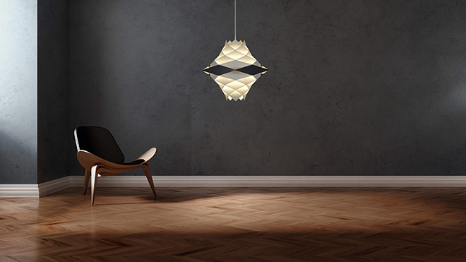 光の彫刻のような美しい陰翳北欧の名作ライトが約50年の時を経て復活