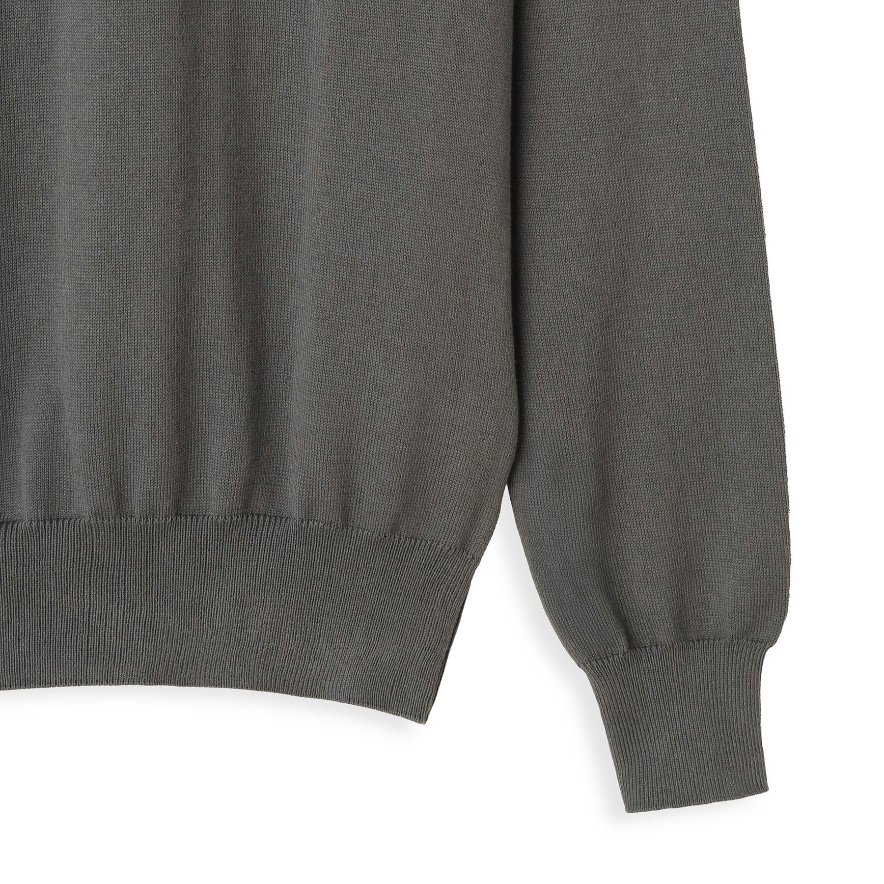 イタリア製コットンニット 長袖クルーネック col.グレー - ARCODIO