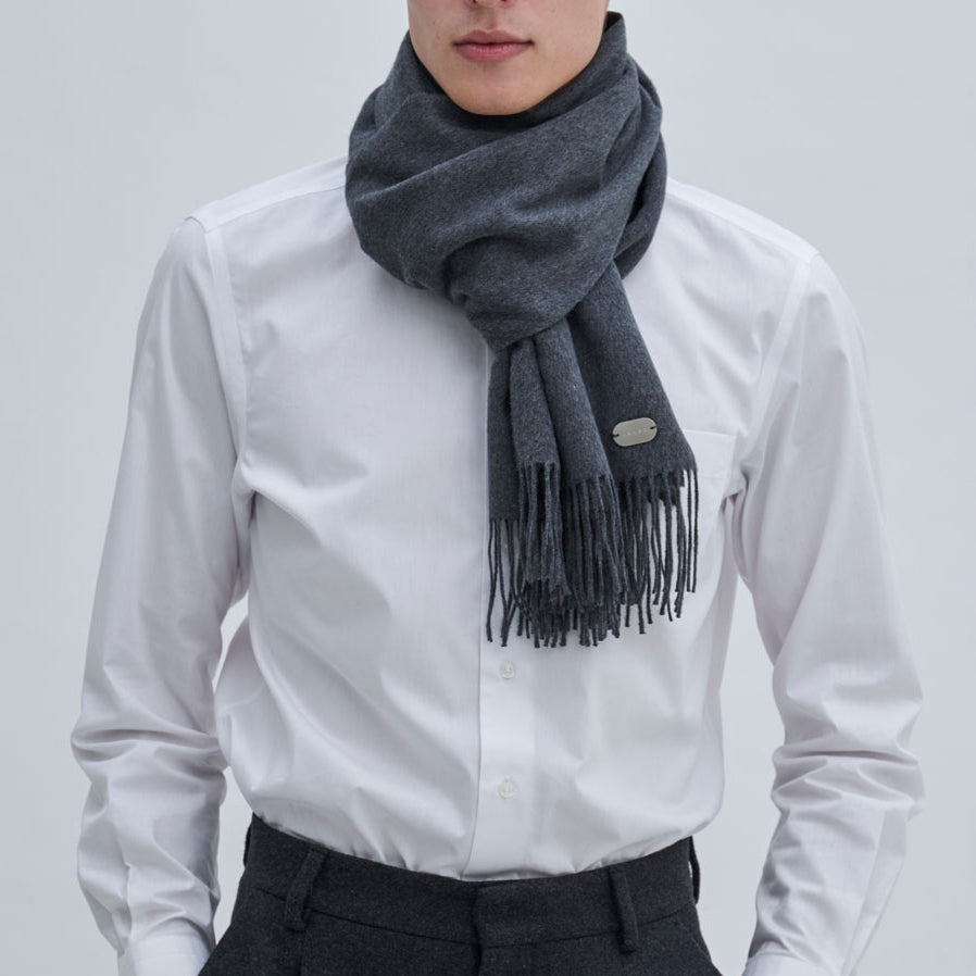 AVLDE シルク100％マフラー col.グレー - ARCODIO