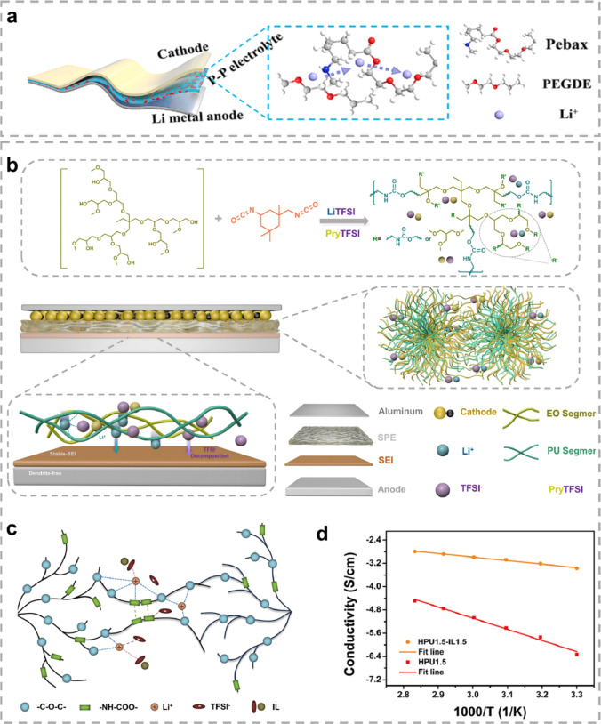 Polymer electrolyte-mediated interfacial chemistry for high