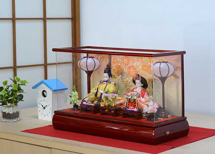 プリンセスひな人形 ケースセット メタリックレッド はな雛 <3SY-52BY