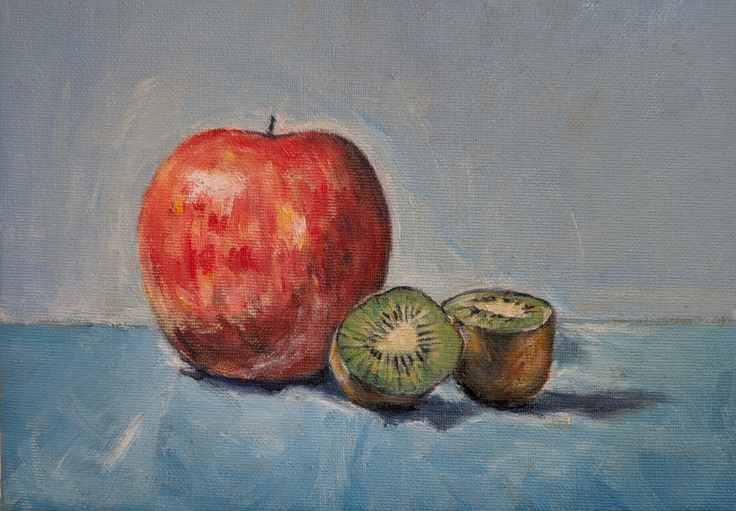 国産のりんごとキウイ（A Japan-made apple and a kiwi）』 | Libli-Art