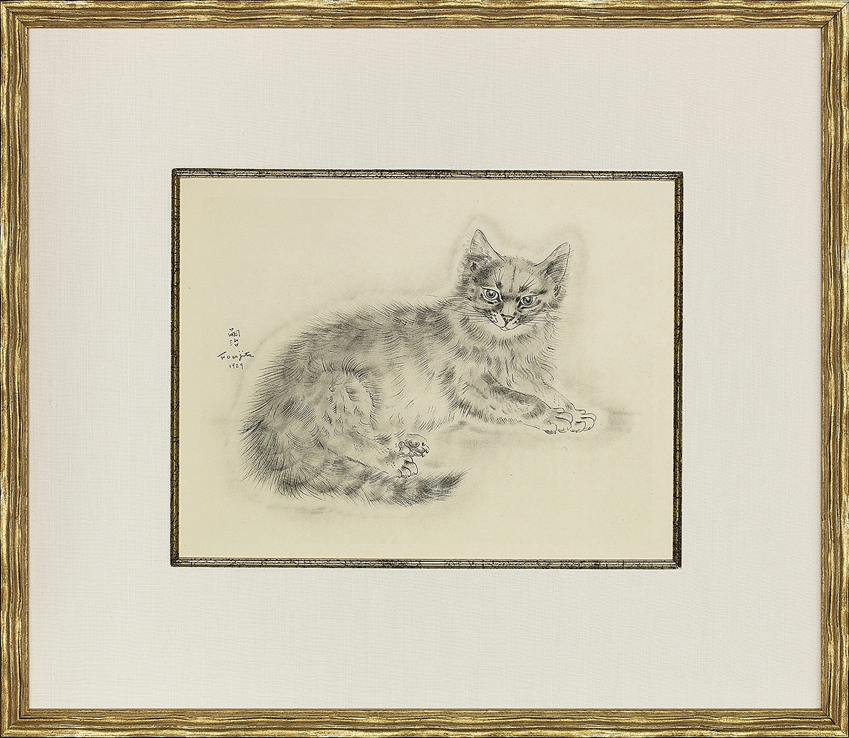 藤田嗣治（レオナール藤田）『 猫20態より「ミラ」』 | 版画 | 日経アート