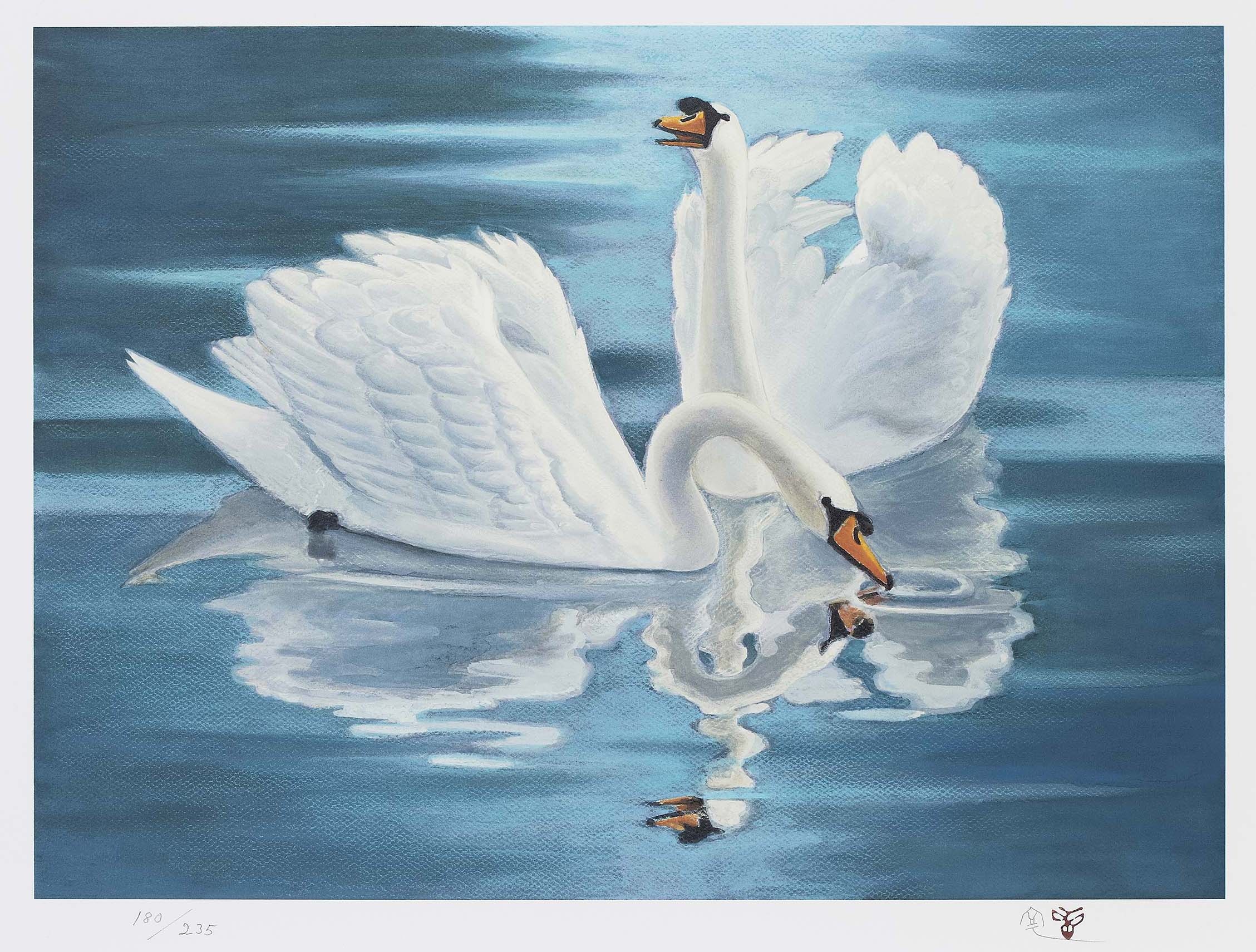 杉山寧『 白鳥』 | リトグラフ | 日経アート