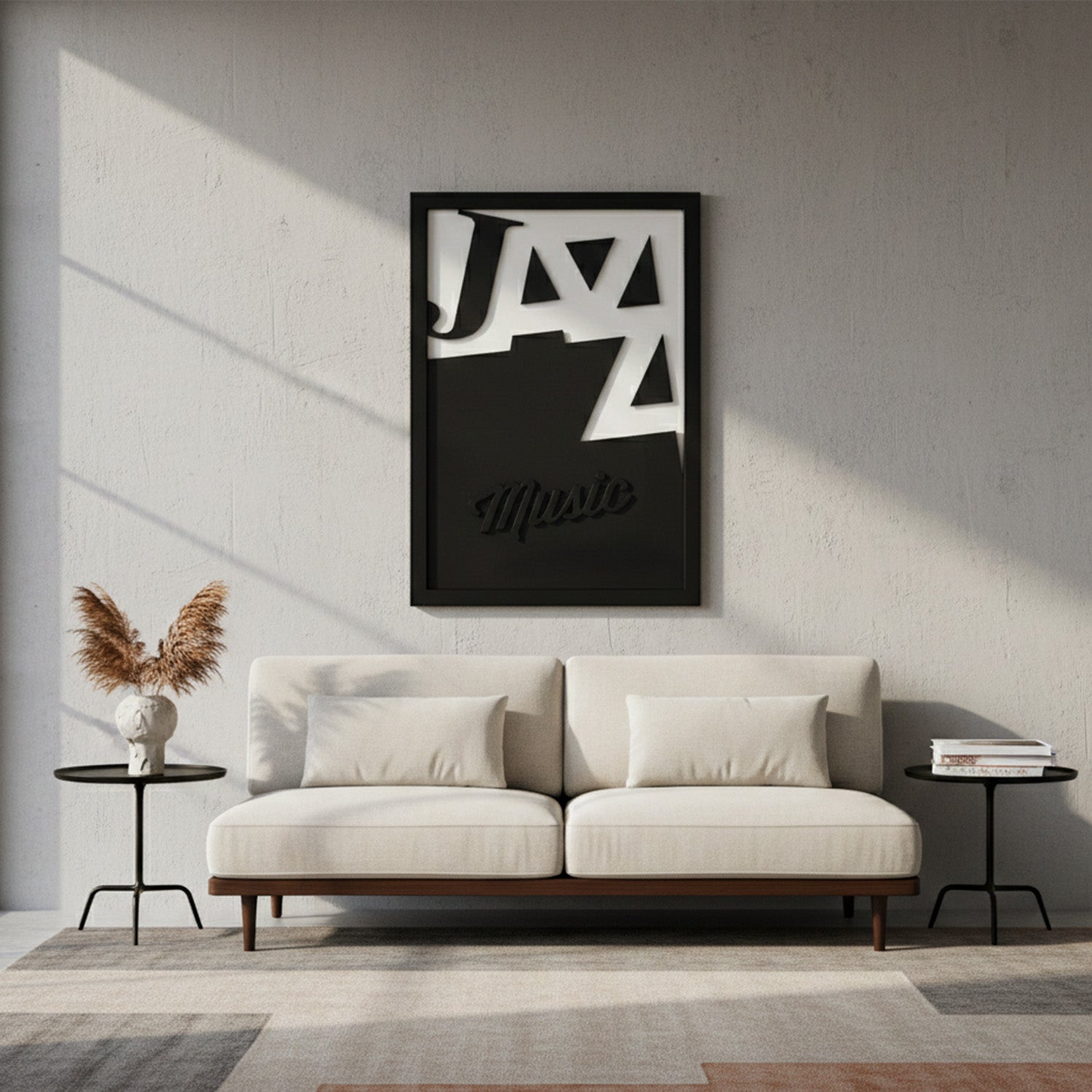 Jazz Music – Modern Wooden Music Typography Wall Art – Artdesigna