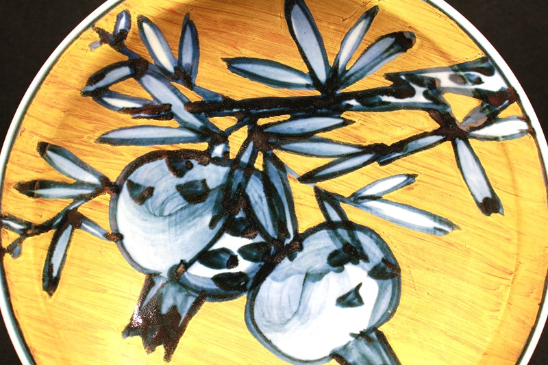 25094 人間国宝 近藤悠三 (柘榴染附金彩皿) KONDO Yuzo – アート飛田