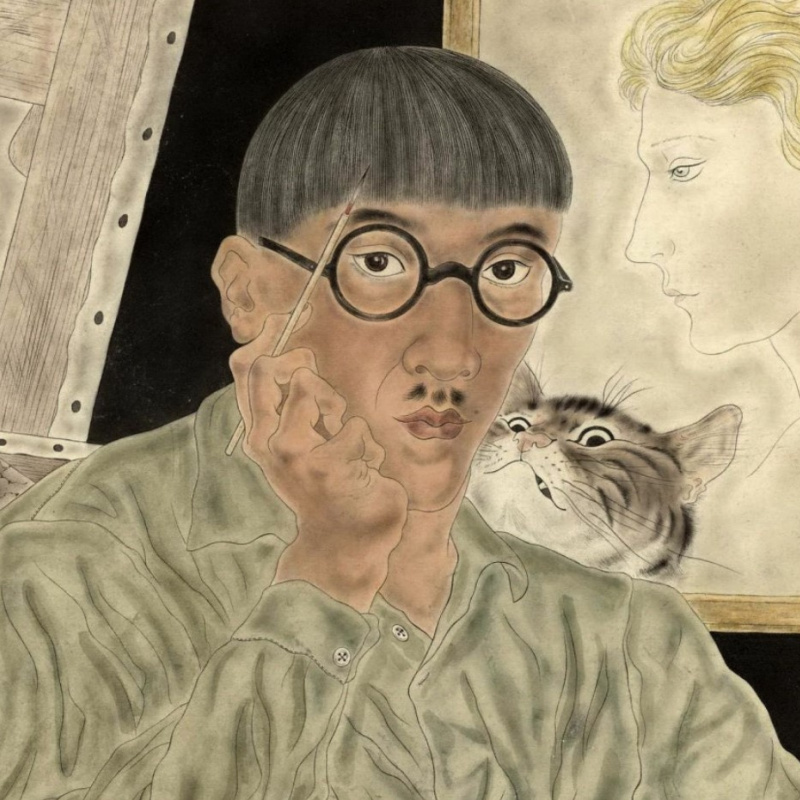 Self-portrait, 1932, 39×51 cm by Tsuguharu Foujita (Léonard Fujita