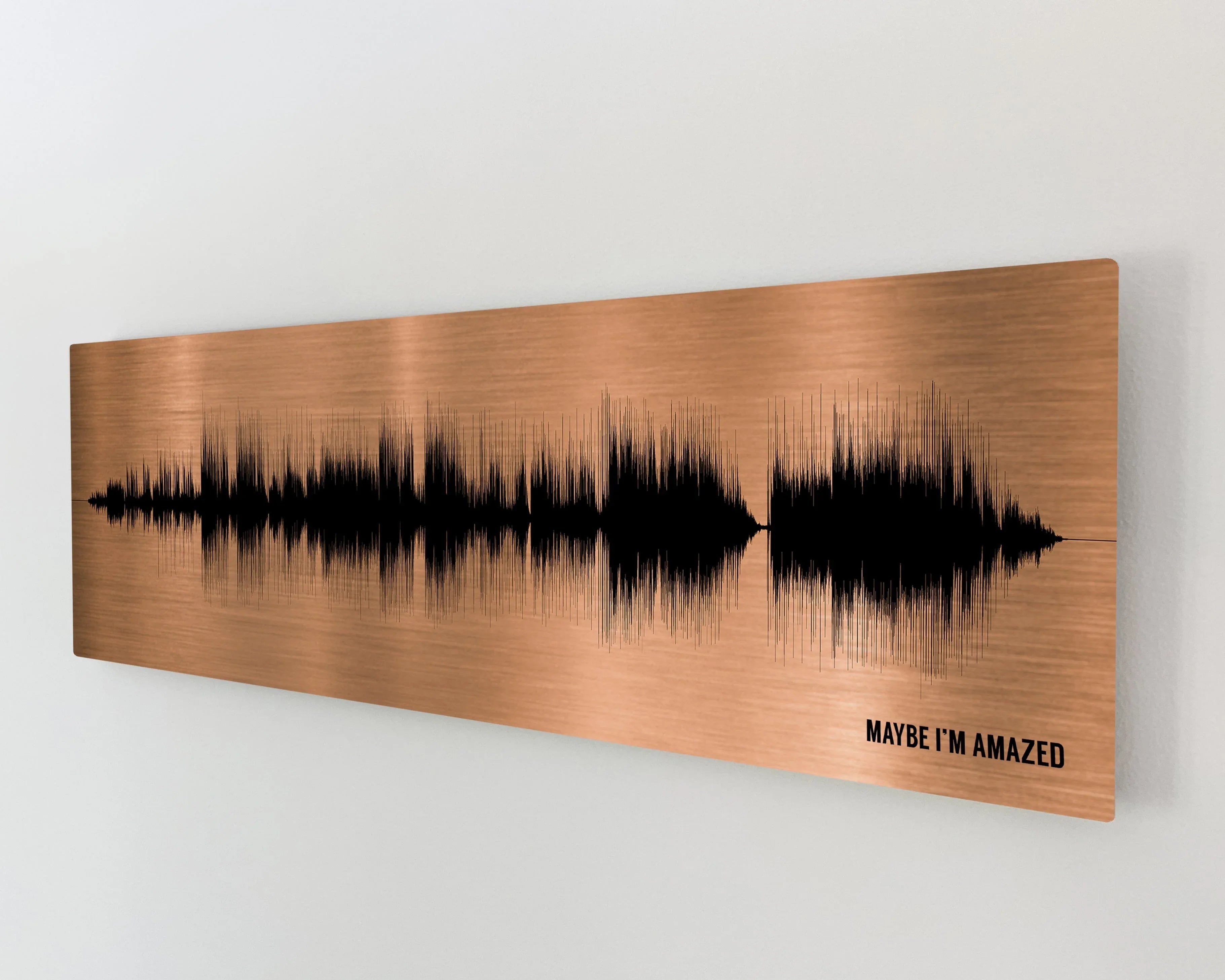 7 Year Anniversary Gift For Him - Copper Sound Wave Art – Artsy