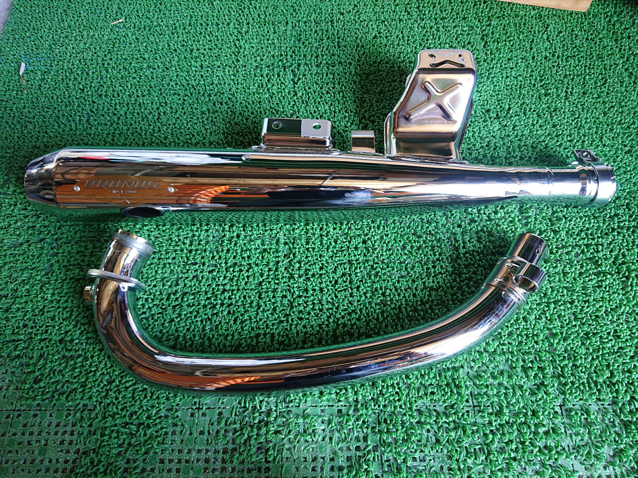 ヤマハ SR400 PRUNUS（プラナス） メガホンマフラー セラコート施工