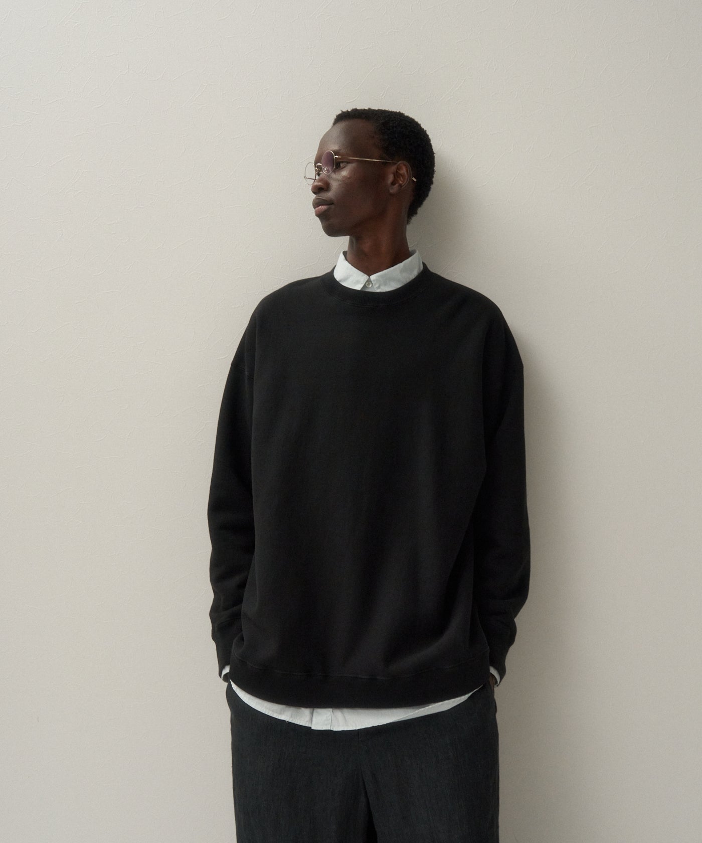 GARMENT DYED URAKE | OVERSIZED SWEAT SHIRT – ATON | エイトン