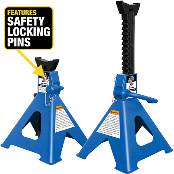 ATD 6-Ton Double Lock Ratchet Style Jack Stands - ATD-7446A - ATD