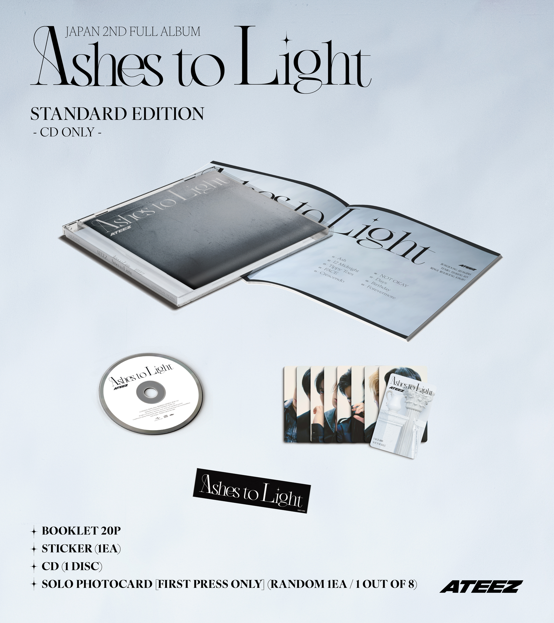 ATEEZ JAPAN 2ND FULL ALBUM「Ashes to Light」パックショット & 店舗
