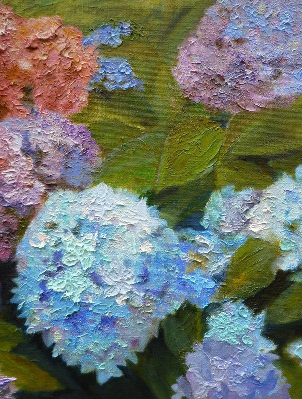 KYOさんのアジサイの油彩画 F6