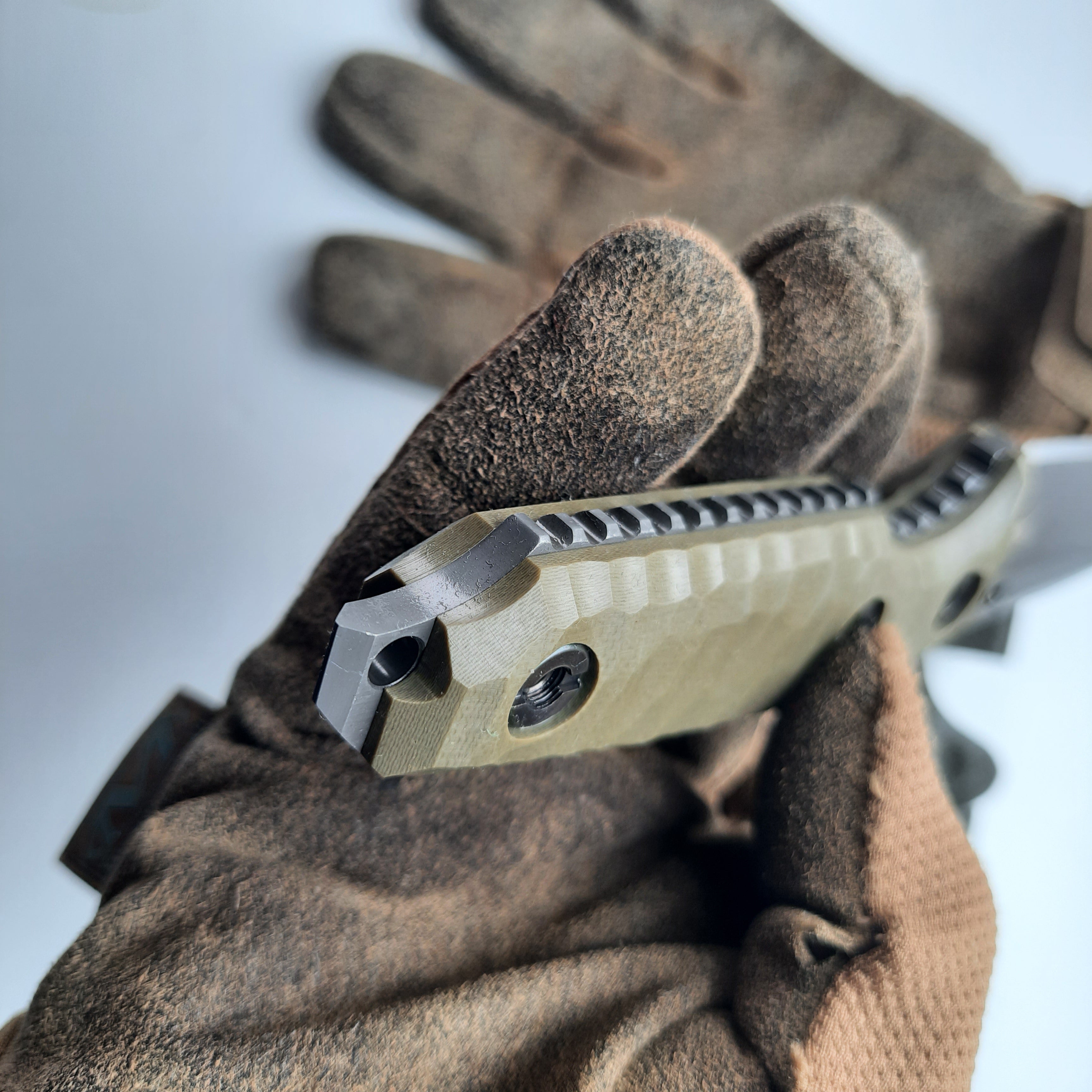 Atrax ILLICIT Tactical Knife Stonewashed with OD Green Handle